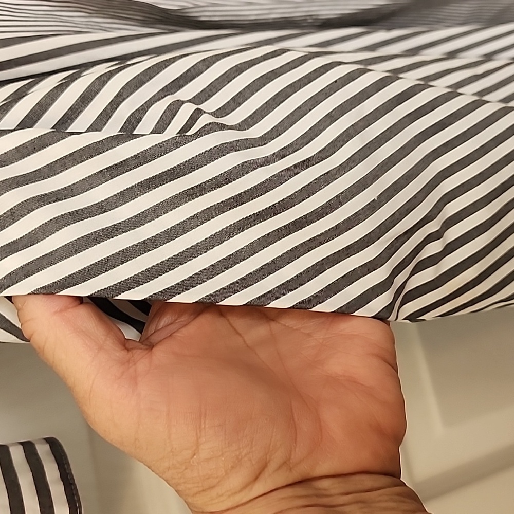 Size 18 Talbots Black and White Striped Long Sleeve Dress - Picture 5 of 11